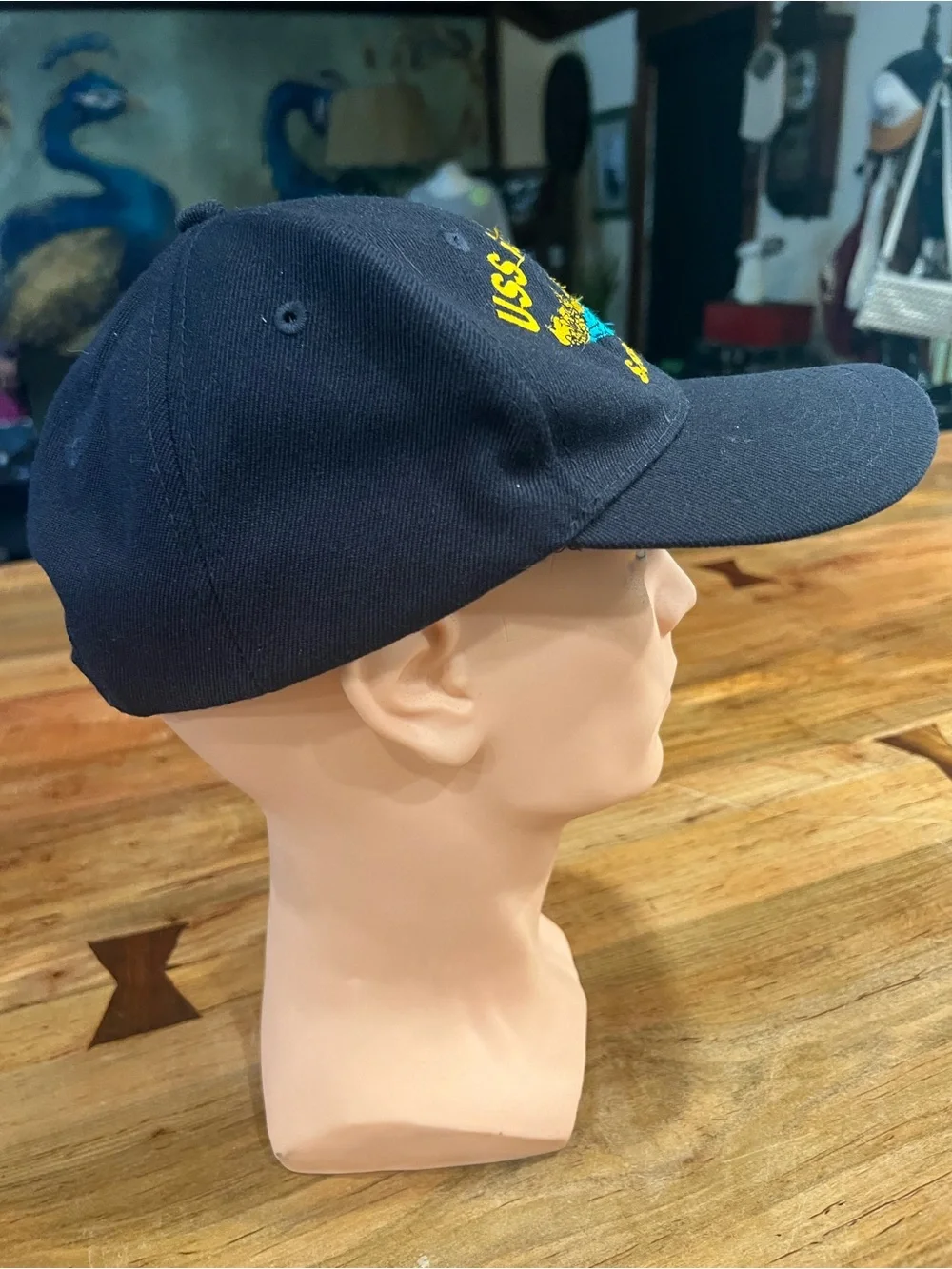 USS Georgia Embroidered Navy Baseball Cap - Men Swim